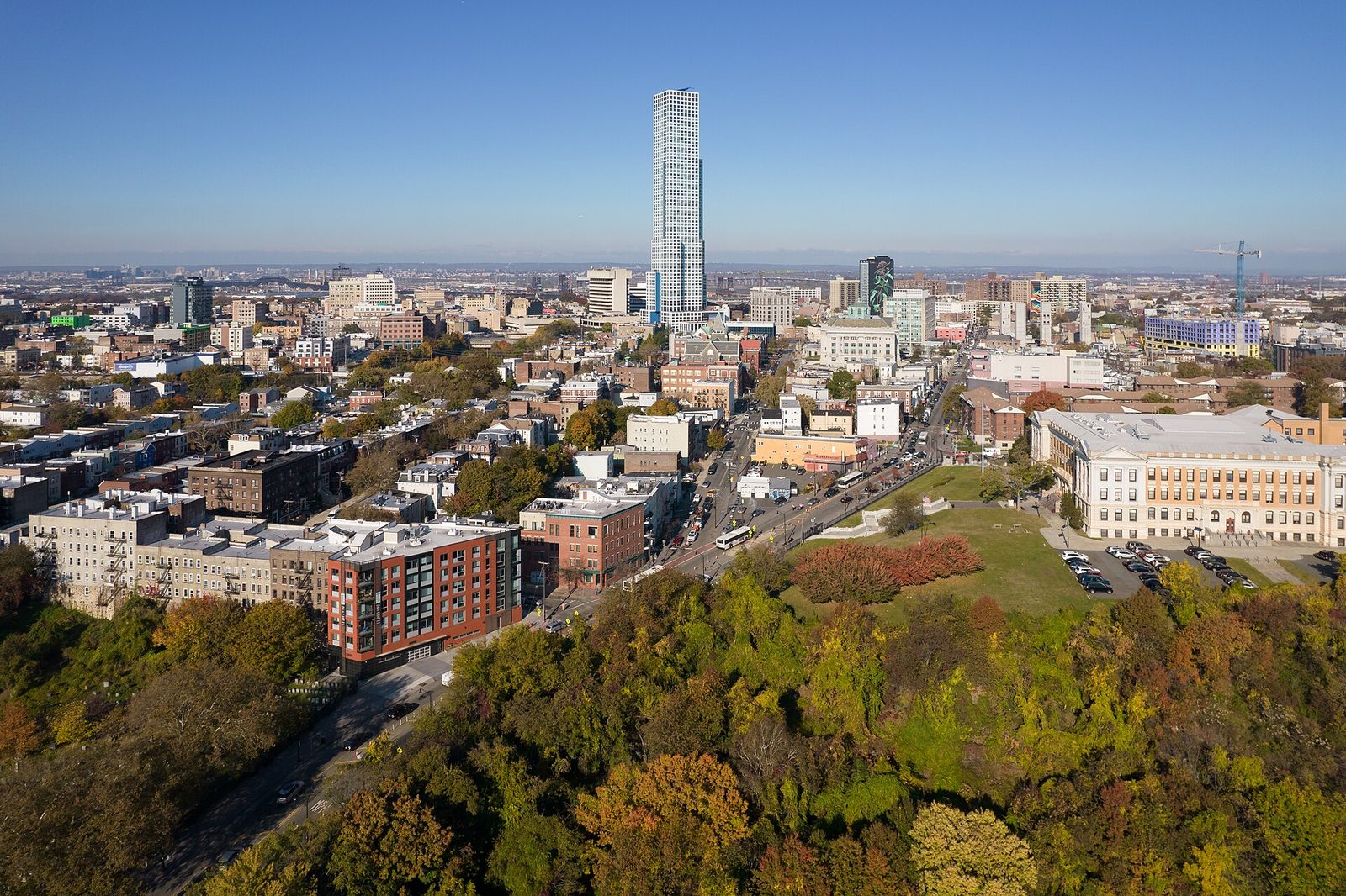 View over Journal Square and the surrounding Jersey City neighborhoods